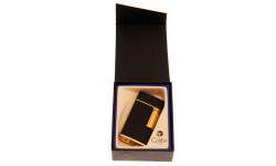 Briquet Julius Colibri noir et or