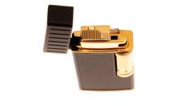 Briquet Julius Colibri noir et or