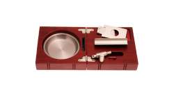 Cendrier coffret bois avec coupe cigare et perforeuse