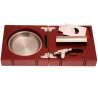 Cendrier coffret bois avec coupe cigare et perforeuse