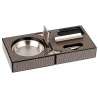 Coffret cendrier carbone avec coupe cigare et perforeuse