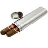 Etui 2 cigares acier brossé