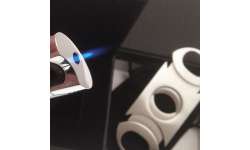 Coffret acier brossé briquet + coupe cigare