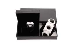 Coffret acier brossé briquet + coupe cigare