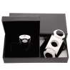 Coffret acier brossé briquet + coupe cigare