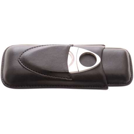 Etui 2 cigares + coupe cigare intégré