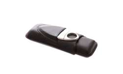 Etui 2 cigares + coupe cigare intégré