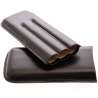 Etui 3 cigares cuir noir