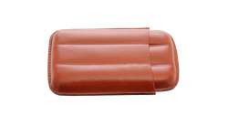 Etui 3 cigares cuir marron