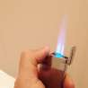 Briquet triple jet Chrome avec perce cigare