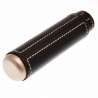 Etui 1 cigare cuir noir et acier raffiné