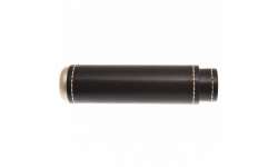 Etui 1 cigare cuir noir et acier raffiné