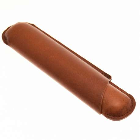 Etui 1 cigare en cuir marron
