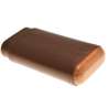 Etui 3 cigares cuir marron et bois