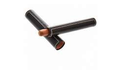 Etui 1 cigare noir avec surpiqures