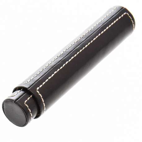 Etui 1 cigare noir avec surpiqures