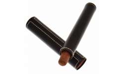Etui 1 cigare noir avec surpiqures