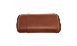 Etui 3 cigares cuir marron avec coupe cigare