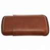 Etui 3 cigares cuir marron avec coupe cigare