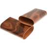 Etui 3 cigares bois finition cuir