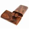 Etui 3 cigares bois finition cuir