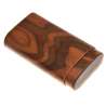 Etui 3 cigares bois finition cuir