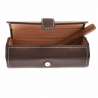 Etui / cave à cigare de transport en cuir marron avec supiqures