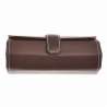 Etui / cave à cigare de transport en cuir marron avec supiqures