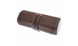 Etui / cave à cigare de transport en cuir marron avec supiqures