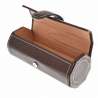 Etui / cave à cigare de transport en cuir marron avec supiqures