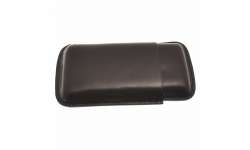 Etui 3 cigares cuir noir avec coupe cigare