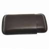 Etui 3 cigares cuir noir avec coupe cigare
