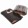 Etui 3 cigares cuir noir avec coupe cigare