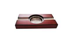 Cendrier 2 cigares merisier foncé
