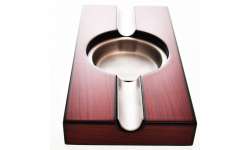 Cendrier 2 cigares merisier foncé