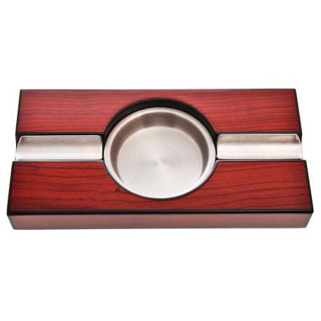 Cendrier 2 cigares merisier foncé