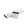 Etui 2 cigares chrome