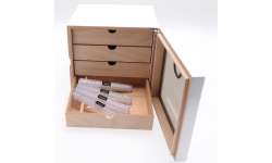 Cave à cigare Toundra blanche 4 humidificateurs