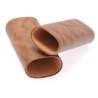 Etui 2 cigares en cuir marron nuances beiges