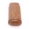 Etui 2 cigares en cuir marron nuances beiges