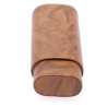 Etui 2 cigares en cuir marron nuances beiges