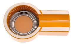 Cendrier déco design jaune droit
