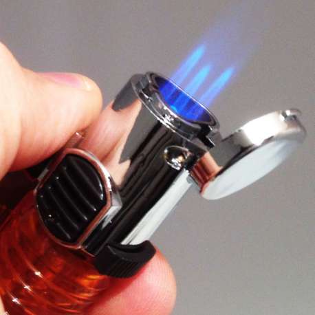 Briquet tranparent 3 torches