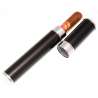 Etui 1 cigare en acier noir et chrome